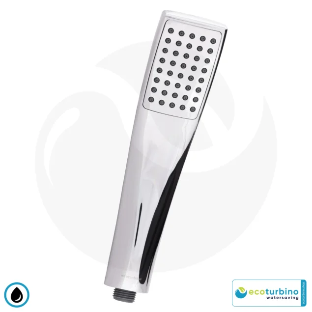 ecoturbino® Handdusche DELUXE 10 Legio | Design Duschkopf - Handbrause | silber